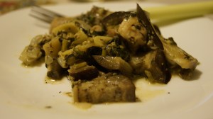 Asparagus-chicken-carrot tops