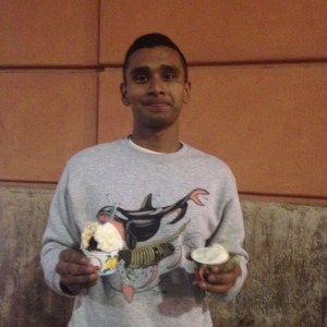My brother, Vivek, with our much-deserved gelato